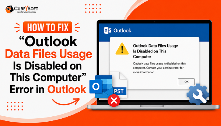 outlook data file usage is disable