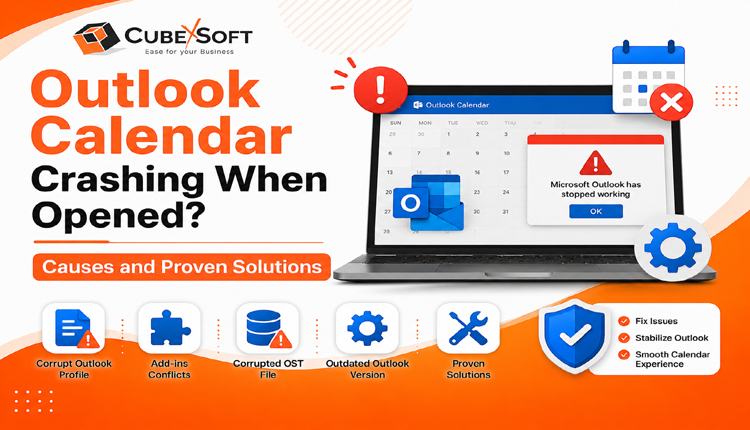 outlook calendar crashing